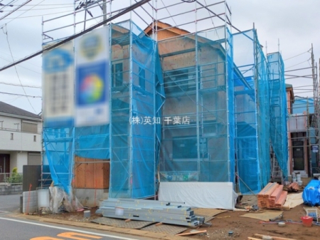 千葉県八千代市萱田町の新築一戸建ての現地外観写真