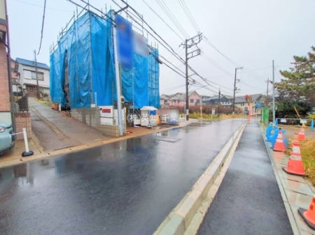 ��t�������s��a�c�̐V�z��ˌ��Ă̑O�ʓ��H�܂ތ��n�ʐ^